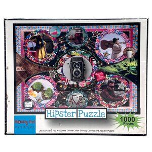 Hipster 1000 Piece Jigsaw Puzzle By Monkey Fist Vivid Color Glossy Cardboard 12+